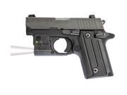 Viridian Green Laser Reactor TL Tac Light Fits Sig P238 and P938 Black Finish features ECR and Radiance Includes Hy