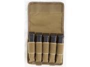 TUFF Products Original 5 In Line Mag Pouch and Removable Flap 1000D Coyote Brow