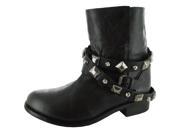 Steven Women s Caris Low Rounded Motorcycle Boot Black