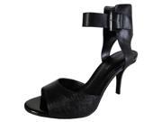 Kenneth Cole Tami Leather Open Toe Ankle Strap Heel Shoe