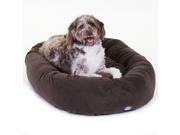 Majestic Pet Extra Large 52 Micro Suede Dog Bagel Bed 52?x36?x14? Chocolate