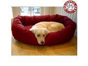 Majestic Pet Small 24 Bagel Dog Bed 24 x22 x9 BURGUNDY
