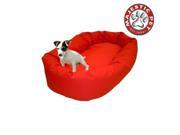 Majestic Pet Small 24 Bagel Dog Bed 24 x22 x9 RED
