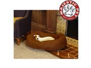 Majestic Pet Large 40 Micro Suede Dog Bagel Bed 40 x31 x12 RUST