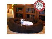Majestic Pet Large 40 Micro Suede Dog Bagel Bed 40 x31 x12 CHOCOLATE