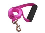 Majestic Pet 1in x 4ft Easy Grip Handle Leash Pink 78899528419