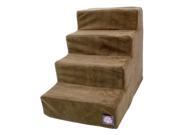 Majestic Pet 4 Step Chocolate Suede Pet Stairs 78899567510