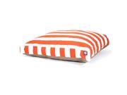 Burnt Orange Vertical Stripe Medium Rectangle Pet Bed
