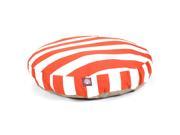 Burnt Orange Vertical Stripe Medium Round Pet Bed