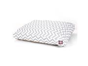 Gray Chevron Large Rectangle Pet Bed