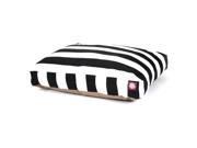 Black Vertical Stripe Large Rectangle Pet Bed