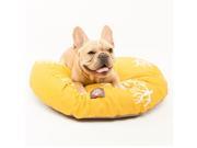 Yellow Coral Small Round Pet Bed
