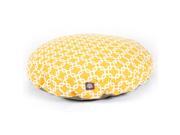 Yellow Links Large Round Pet Bed