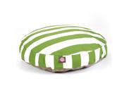 Sage Vertical Stripe Medium Round Pet Bed