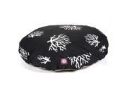 Black Coral Large Round Pet Bed