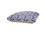 Navy Blue French Quarter Medium Rectangle Pet Bed