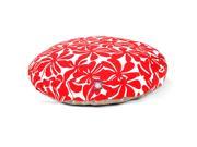 Red Plantation Large Round Pet Bed