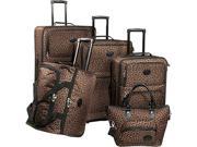 American Flyer Animal Print 5 Piece Luggage Set