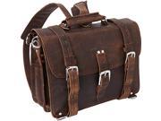 Vagabond Traveler 16in. Large Full Leather Briefcase Backpack