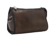 Piel Leather Vintage Tear Drop Cosmetic Bag Vintage Brown 2984 BRN
