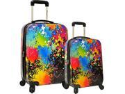 Traveler s Choice Paint Splatter 2 Piece Hardside Expandable Luggage Set