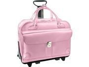 McKlein USA Lakewood Fly Through Checkpoint Friendly Removable Rolling Ladies Briefcase