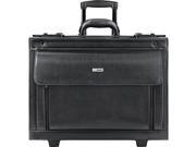 Classic Leather Rolling Catalog Case 16 18 x 8 1 5 x 14 Black