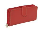 Piel Leather Ladies Multi Compartment Wallet Red 2861 RD