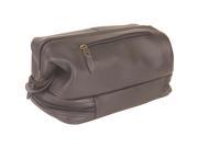 Royce Leather Toiletry Bag with Zippered Bottom Compartment Black 260 BLACK 3