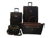 American Flyer Fleur de Lis 4 Piece Luggage Set