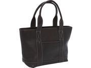 Le Donne Leather Double Strap Small Pocket Tote