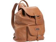 Leatherbay Leather Backpack w One Pocket