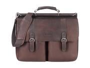 Executive Leather Briefcase 16 16 1 2 x 5 x 13 Espresso