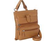 R R Collections Leather Crossbody with Zip Around Pocket