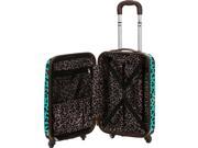 Rockland Luggage Snow Leopard 3 Pc Polycarbonate Luggage Set