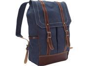Vagabond Traveler Cowhide Leather Cotton Canvas Backpack