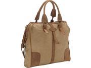 Vagabond Traveler Casual Style Art Design Cowhide Cotton Canvas Shoulder Bag