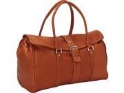 Piel Buckle Flap Over Duffel Bag