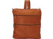 Piel Convertible Multi Pocket Shoulder Backpack Handbag