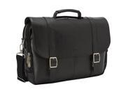 Mancini Leather Goods Double Compartment Business Briefcase for 15.6? Laptop and Tablet
