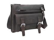Vagabond Traveler 12.5in. Leather Messenger Shoulder Bag