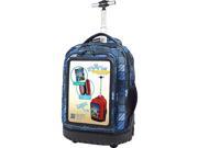 Travelers Club Luggage 18in. Selfie Rolling Backpack w Personalized Front Pocket