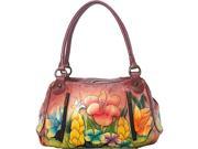 ANNA by Anuschka Hand Painted Ruched Large Satchel