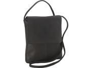 Royce Leather VLFCB BLK Vaquetta Small Flap Over Crossbody Bag