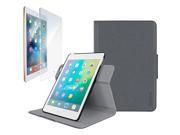 rooCASE Orb 360 Folio Case Cover Tempered Glass Screen Protector Bundle for iPad Mini 4 3 2 1