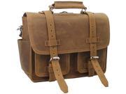 Vagabond Traveler 16in. Leather Briefcase Travel Bag