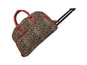 World Traveler Leopard 21in. Rolling Duffel Bag