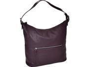 R R Collections Leather Top Zip Hobo