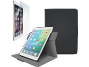 rooCASE Orb 360 Folio Shell Case Tempered Glass Screen Protector Bundle for iPad Air 2 1