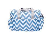 Trend Lab Blue and White Chevron Deluxe Duffle Diaper Bag Trend Lab Blue and White Chevron Deluxe Duffle Diaper Bag